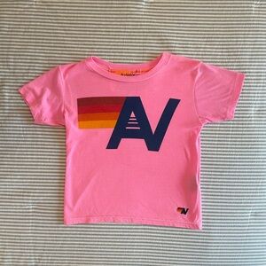 Aviator Nation Pink Logo Baby Tee | Kids Size 6 Fits XXS